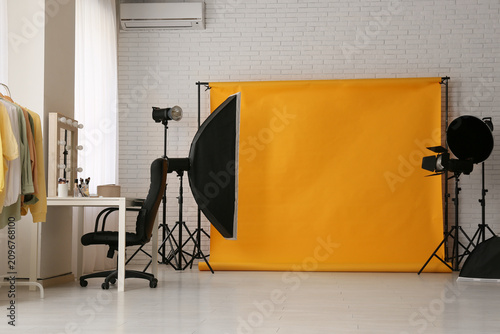 Interior of photo studio wi...