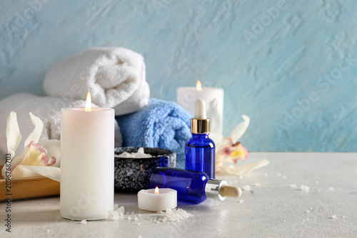 Beautiful spa set with burn...