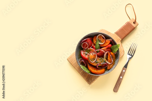 Bowl of fresh tomato salad ...