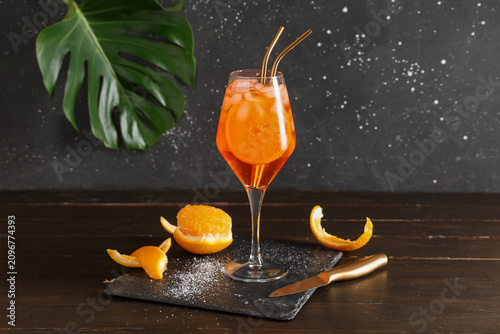 Glass of Aperol spritz cock...