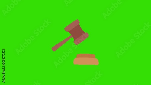 Judge Gavel Animation Green Screen