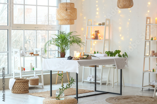 Interior of light spa salon...