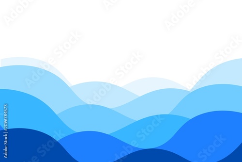 Naklejka Layers waves background, sea, water, ocean waves