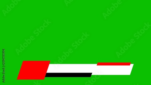 Animation featuring a green screen modern lower third rectangular graphic template design.