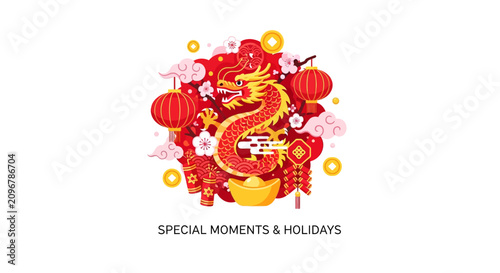 Chinese dragon during Lunar New Year.