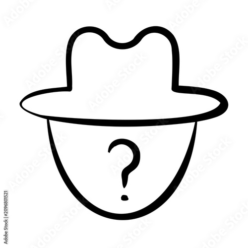 Canvastavla Mystery Icon - Handdrawn