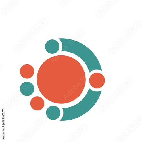 Abstract Circular Logo with Dots