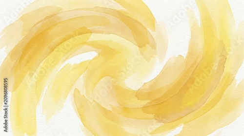 Soft Yellow Watercolor Abstract Background with Artistic Paint Swirl