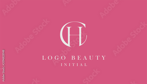 Minimalist luxury logo letter C and H. Beauty, fashion, elegant and modern concept.