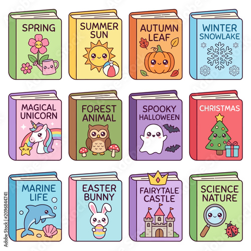 Colorful Book Covers for Kids.