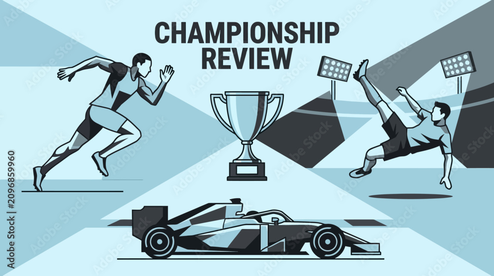 Obraz premium Championship Review Featuring Diverse Sports and Achievements