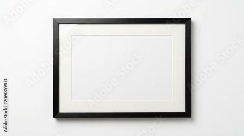 Modern Blank Black Picture Frame Mockup