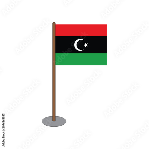 Canvastavla Illustration of the Libyan flag