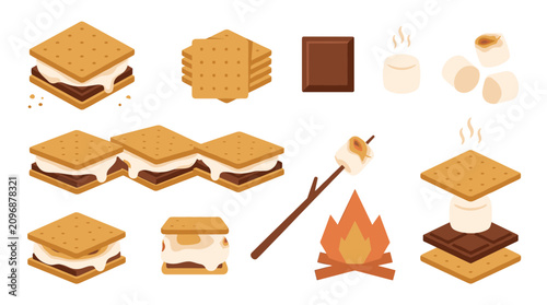 Campfire S'mores Making Elements Collection