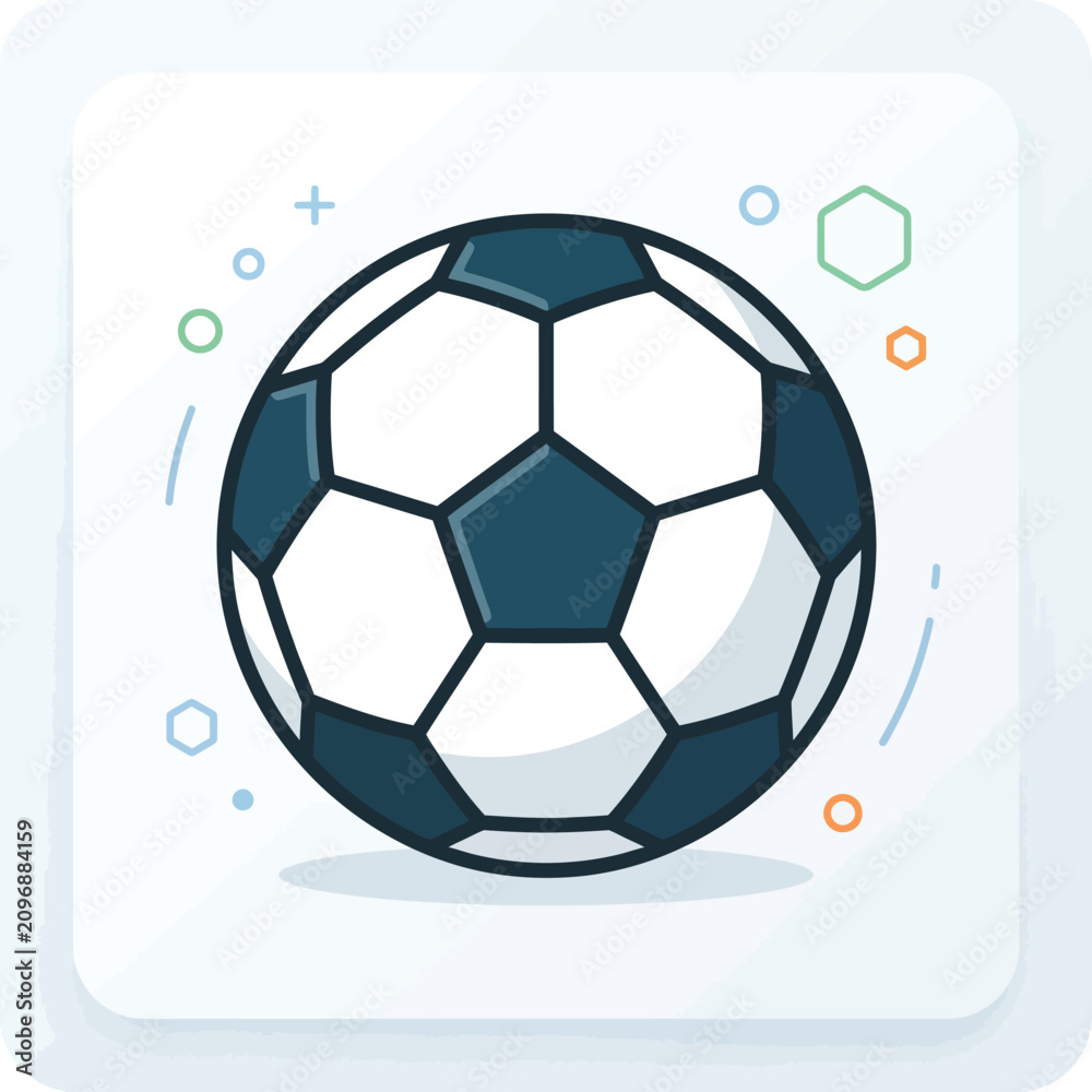 Fototapeta premium Professional Soccer Ball Vector Icon Illustration