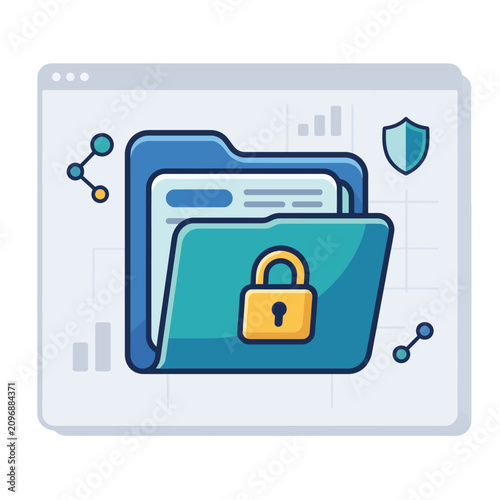 Web Interface with Secured Folder and Data Security Padlock
