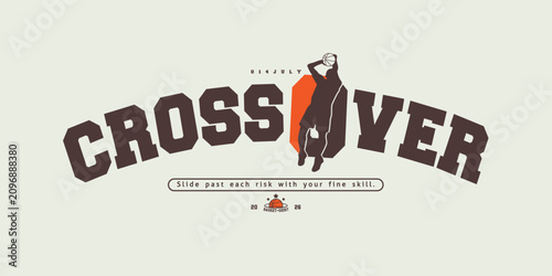 Basketball quote and slogan vintage varsity streetwear typography print for graphic tee, t-shirts, hat, and poster design 2026 - vector