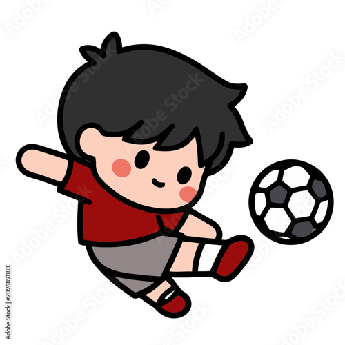boy with soccer ball