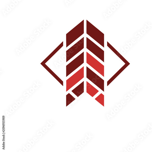 Abstract geometric logo with chevron pattern