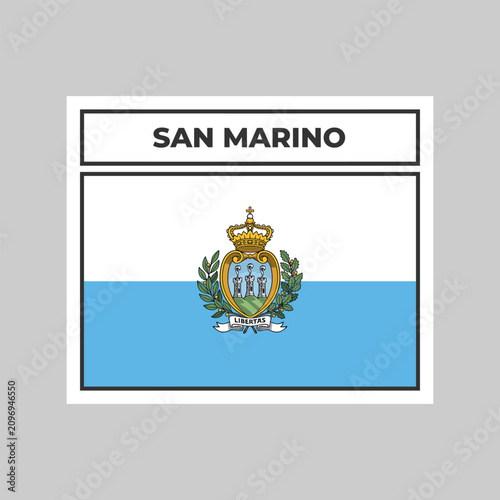 National Flag of San Marino Illustration Design