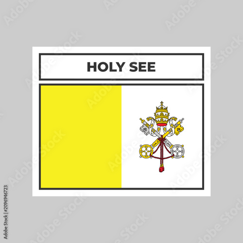 National Flag of Holy See Illustration Design
