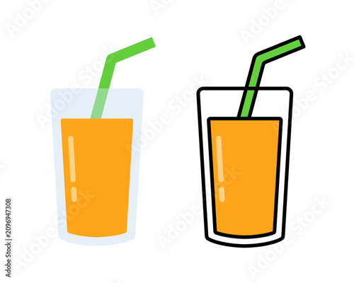 Foto Vector Orange Juice Flat Illustration