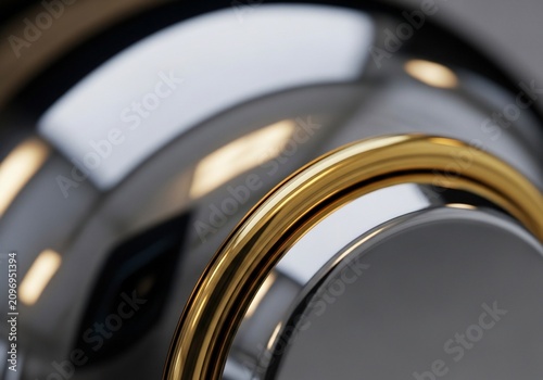 Gleaming Curves: A Dance of Light on Polished Metal