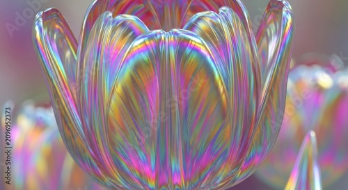 Prismatic Petals: A Bloom of Shifting Light