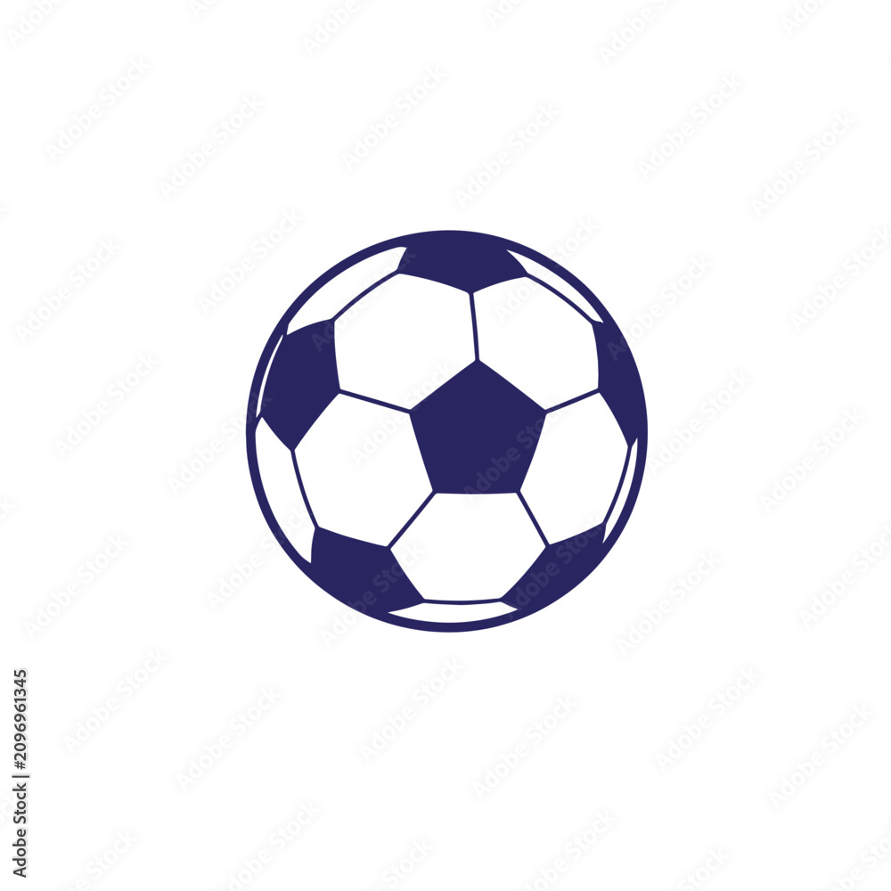 Fototapeta premium Soccer Balls Silhouette Vector Illustration.