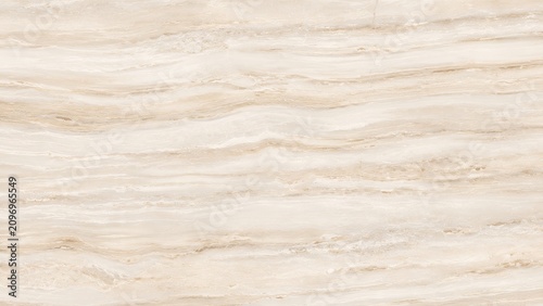 Light beige marble texture with horizontal layered veins in a polished stone slab surface