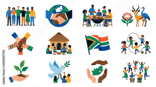 Diverse community gathering for cultural celebration