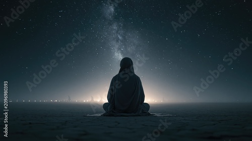 Contemplative Silence Under a Starry Sky: A Journey of Reflection and Peace