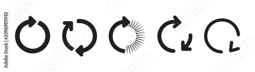 Obraz na płótnie Loading and buffering icons collection showing progress states for video player and web page interface