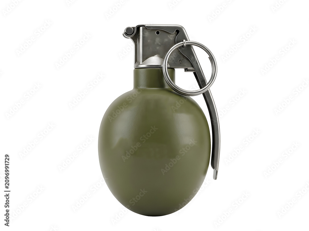 Fototapeta premium Military hand grenade isolated on transparent background