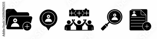 Konstfotografi Add on icon vector collection
