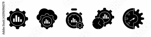 Efficiency icon vector collection. Set of efficiency icon vector template designs. Stock vector.