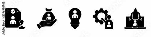 Foto Founders icon vector collection