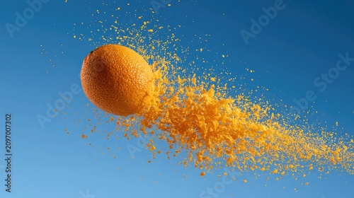 orange and water splash