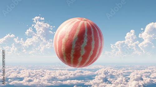 watermelon on blue sky background