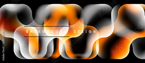 Abstract flowing lines create dynamic composition. Warm colors blend with coo...