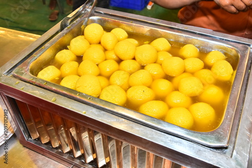 Catering food service at a grand Indian wedding reception