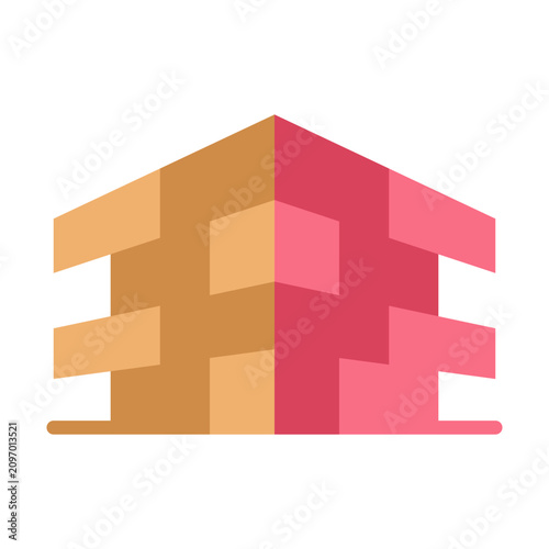 Obraz na plátně Bricks Icon - Flat Color