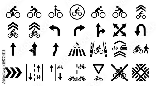 Comprehensive grid of diverse paper folding techniques and brochure layout diagrams for graphic design and print manufacturing in minimalist black and white line art vector graphic illustration style