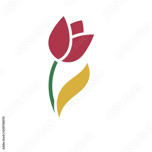 Stylized Tulip Flower Icon