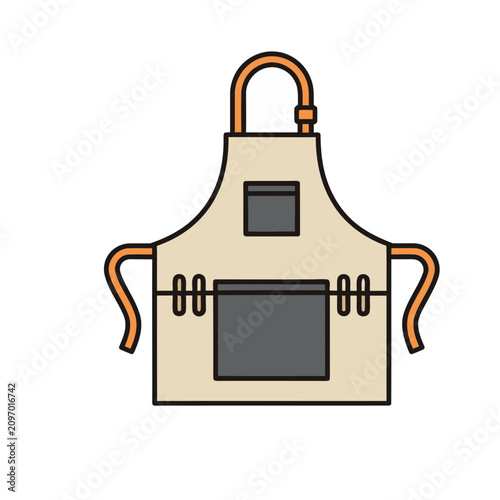 Apron with pockets and straps