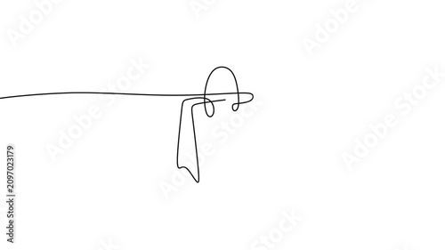 Shopping Bag Store Tag Continuous Line Animation For Retail Commerce