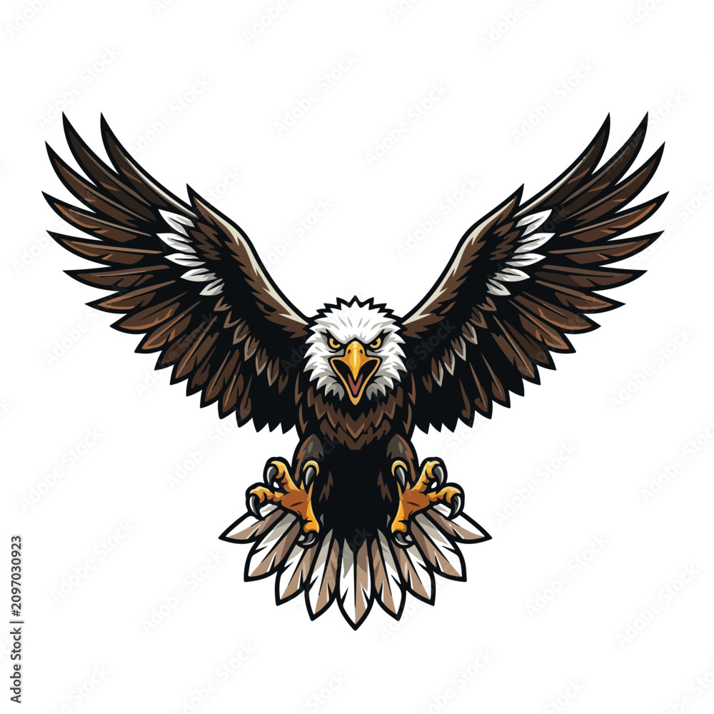 Fototapeta premium american bald eagle in flight