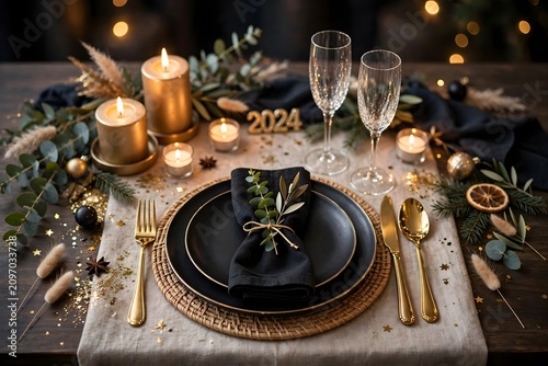 Elegant table setting festive celebration occasion