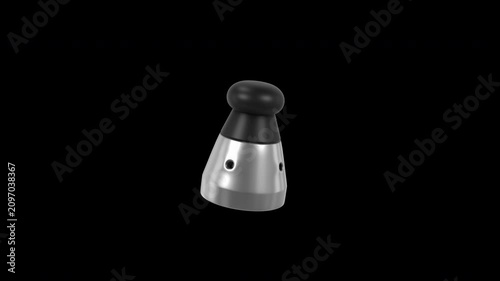 Pressure Cooker Relief Jigger Valve Rotating on a Transparent Background. Loopable. 4K