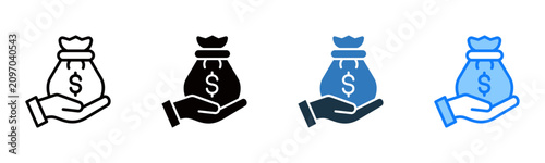 Venture Capital icon multiple style vector illustration